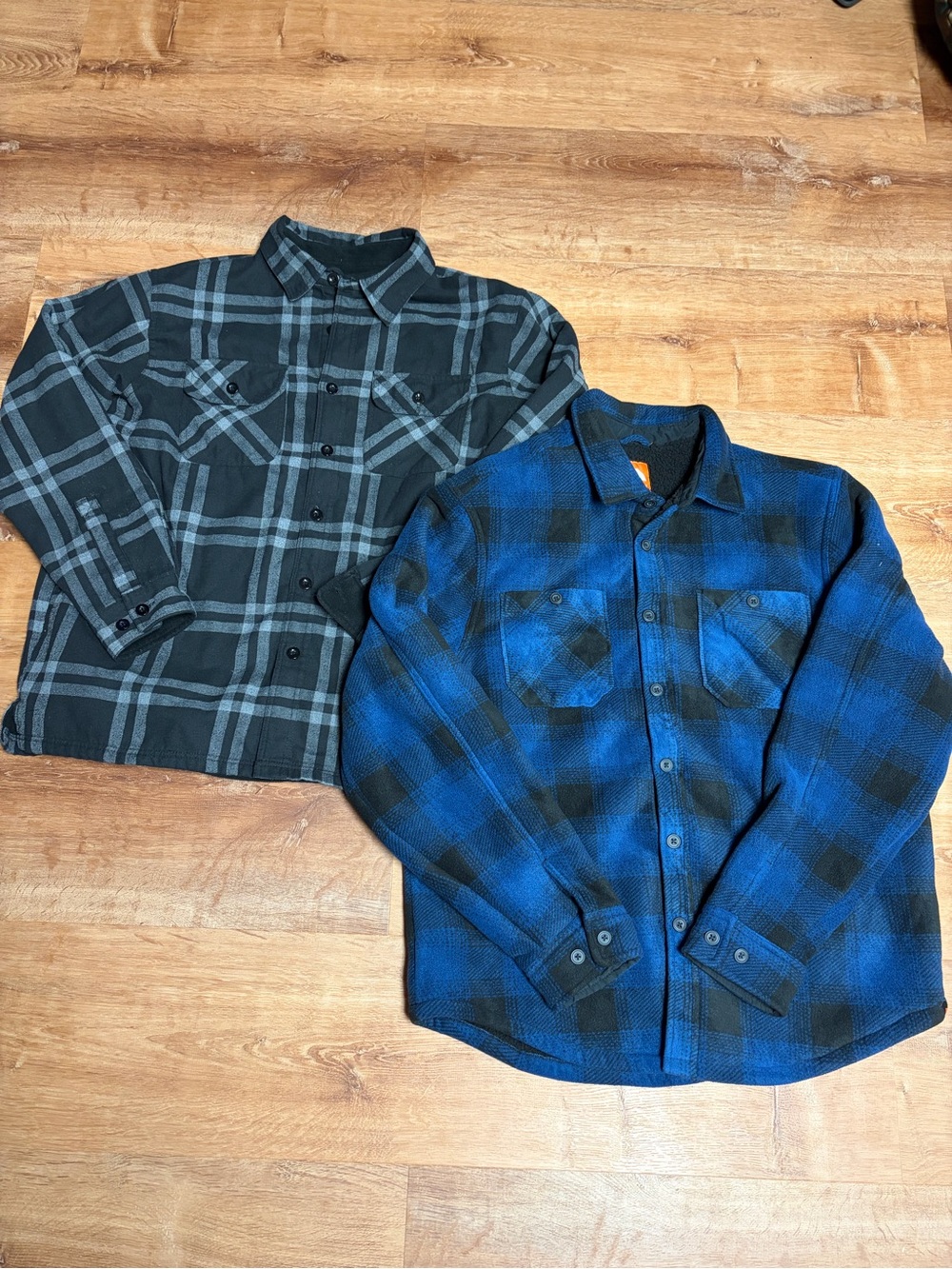 Flannel Shirt Jackets Sz Large